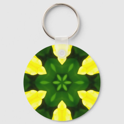 ABSTRACT YELLOW AND GREEN DRAWING. SAMER BRASIL. 3 SCHLÜSSELANHÄNGER (Vorderseite)