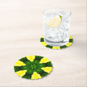 ABSTRACT YELLOW AND GREEN DRAWING. SAMER BRASIL. 3 UNTERSETZER (Vor Ort)