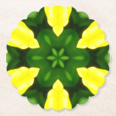 ABSTRACT YELLOW AND GREEN DRAWING. SAMER BRASIL. 3 UNTERSETZER (Vorderseite)