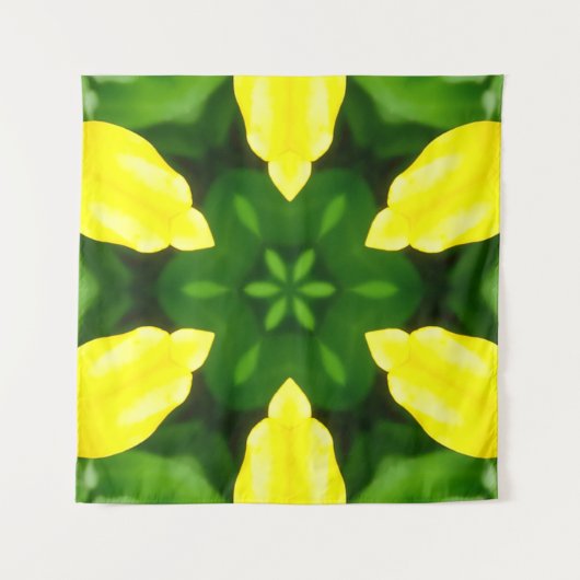 ABSTRACT YELLOW AND GREEN DRAWING. SAMER BRASIL. 3 WANDTEPPICH (Vorderseite)