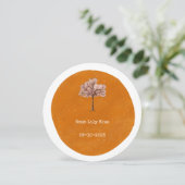 Abstract Yellow Circle Shape Pink Tree Card Einladung (Stehend Vorderseite)