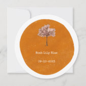 Abstract Yellow Circle Shape Pink Tree Card Einladung (Vorderseite)