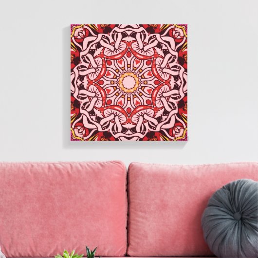 Abstract Zen Mushrooms Home Decor Wall Art Leinwanddruck (Insitu (Wohnzimmer))
