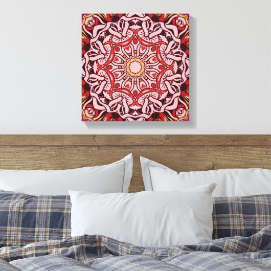 Abstract Zen Mushrooms Home Decor Wall Art Leinwanddruck (Insitu (Schlafzimmer))