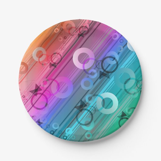 Abstract Zusammensetzung Pappteller (Vorderseite)