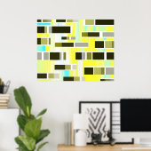 Abstract Zusammensetzung Poster (Heimbüro)