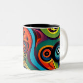 Abstracta Psychedelica 11 Zweifarbige Tasse (VorderseiteRechts)
