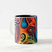 Abstracta Psychedelica 11 Zweifarbige Tasse (Vorderseite Links)