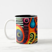 Abstracta Psychedelica 11 Zweifarbige Tasse (Links)