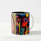 Abstracta Psychedelica 12 Zweifarbige Tasse (VorderseiteRechts)