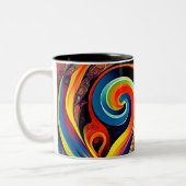 Abstracta Psychedelica 12 Zweifarbige Tasse (Links)