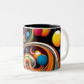 Abstracta Psychedelica 15 Zweifarbige Tasse (VorderseiteRechts)