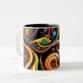 Abstracta Psychedelica 15 Zweifarbige Tasse (Vorderseite Links)
