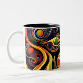 Abstracta Psychedelica 15 Zweifarbige Tasse (Links)