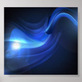 AbstractBlueWavesVectorBackground ROYAL BLUE BLACK Poster (Vorne)