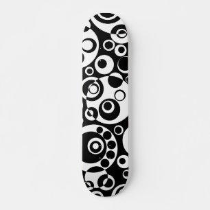 Abstracte Blasen 03 - S/W - Retro Skateboard