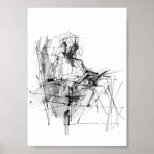 Abstracte Buchleser Poster (Vorne)