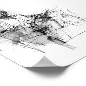 Abstracte Buchleser Poster (Ecke)