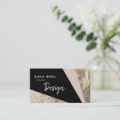 *~* AbstractGold Folie erröten rosa geometrisches Visitenkarte (Stehend Vorderseite)