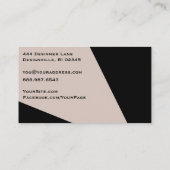 *~* AbstractGold Folie erröten rosa geometrisches Visitenkarte (Rückseite)