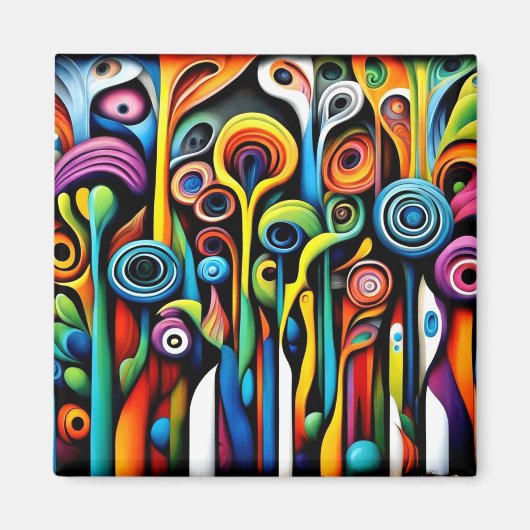 Abstracti Foliagi 1 Magnet (Vorne)