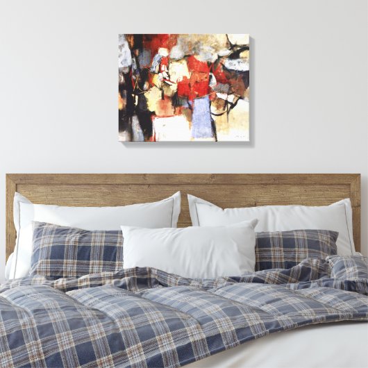 Abstraction 58 1964 0008 von Jose T Joya Leinwanddruck (Insitu (Schlafzimmer))