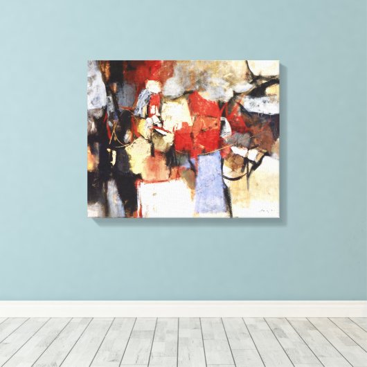 Abstraction 58 1964 0008 von Jose T Joya Leinwanddruck (Insitu (Holzboden))