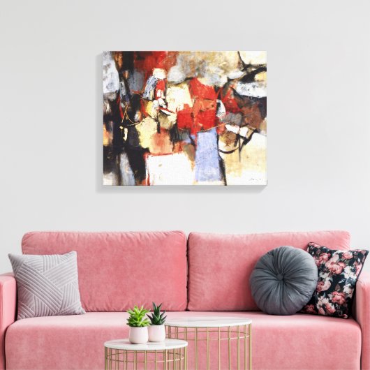 Abstraction 58 1964 0008 von Jose T Joya Leinwanddruck (Insitu (Wohnzimmer))