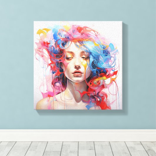 Abstractipop1 Leinwanddruck (Insitu (Holzboden))