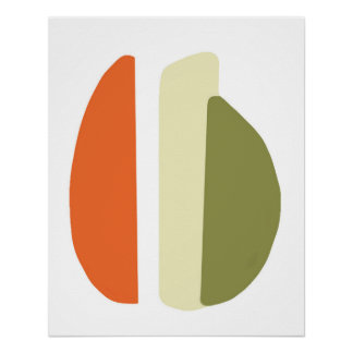 abstracto 3 formas poster