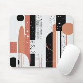 abstracto boho círculos y formas terracotta mousepad (Mit Mouse)