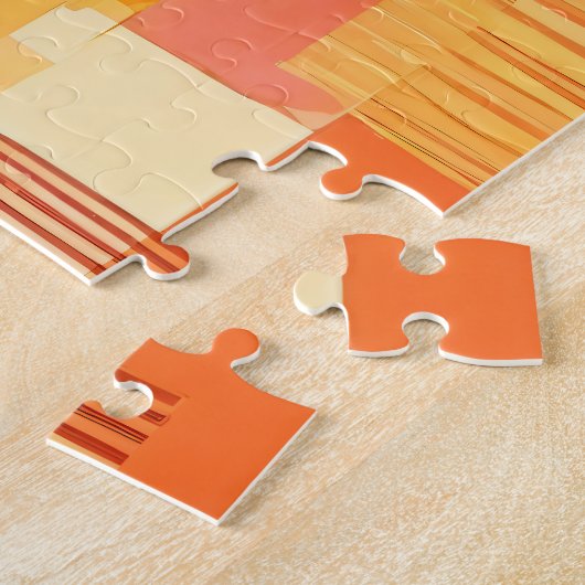 abstracto boho formas naranja puzzle (Seite)