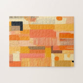 abstracto boho formas naranja puzzle (Horizontal)