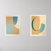 abstracto boho formas verdes suaves bilderwand sets (Vorderseite)