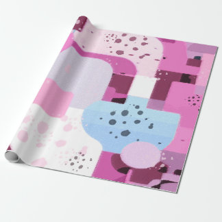 Abstracto Geométrico en Rosa y Azul Geschenkpapier