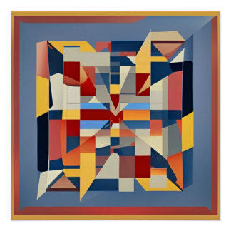 Abstracto Multicolor Poster