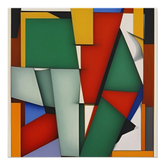 Abstracto Verde Poster (Vorderseite)