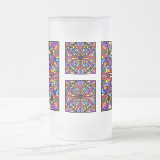 AbstractStained mattiertes hohes Glasmug4 Mattglas Bierglas (Mittel)