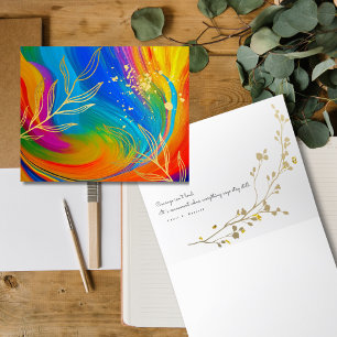 AbstractWhispers Courage in Motion Blank Note Card