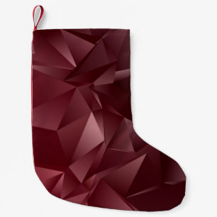 Abstrahierter Low-Poly-Hintergrund. triangulierte Kleiner Weihnachtsstrumpf