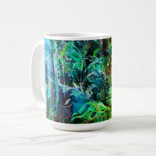 ABSTRAHLUNG BIO TEXTURE-Tasse Kaffeetasse (Vorderseite Links)