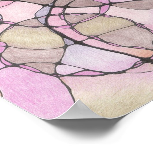 Abstrakt1 doodle print 8x8in. poster (Ecke)