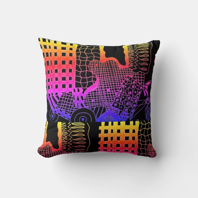 abstrakt1 Throw Kissen (Vorderseite)