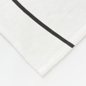 Abstrakt 010517 - Schwarz auf Weiß Fleecedecke (Ecke)