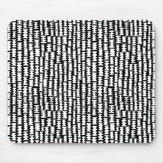 Abstrakt 020712 - Weiß auf Schwarz Mousepad (Vorne)