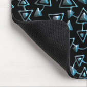 Abstrakt 021112 - Iridium auf schwarz Mousepad (Ecke)