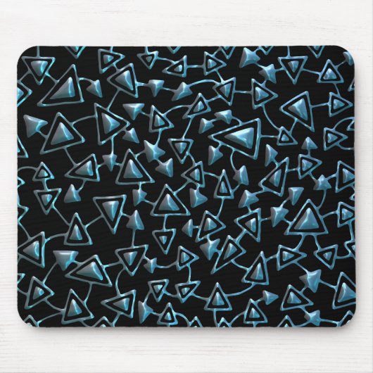 Abstrakt 021112 - Iridium auf schwarz Mousepad (Vorne)