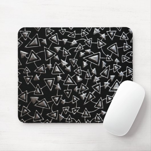 Abstrakt 021112 - Quick Silver on Black Mousepad (Mit Mouse)