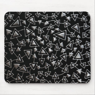 Abstrakt 021112 - Quick Silver on Black Mousepad