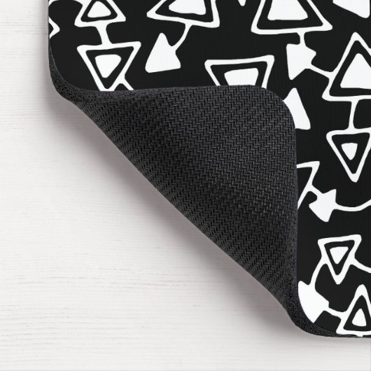 Abstrakt 021112 - Weiß auf Schwarz Mousepad (Ecke)